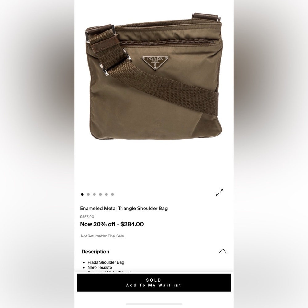 Prada Triangle Shoulder Bag - Picture 6 of 6